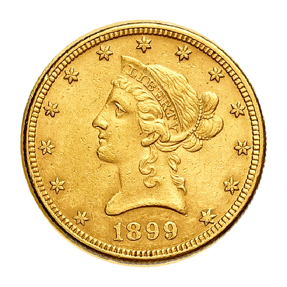 10 Dollari, moneta d'oro