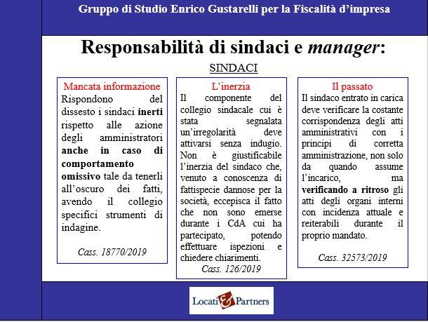 Responsabilità di sindaci e manager - Codice della crisi d’impresa e dell’insolvenza