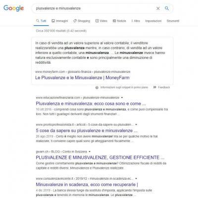 Plusvalenze e Munusvalenze - Consulenti SEO